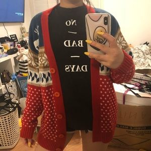 Oversized Winter Christmas Knit Cardigan